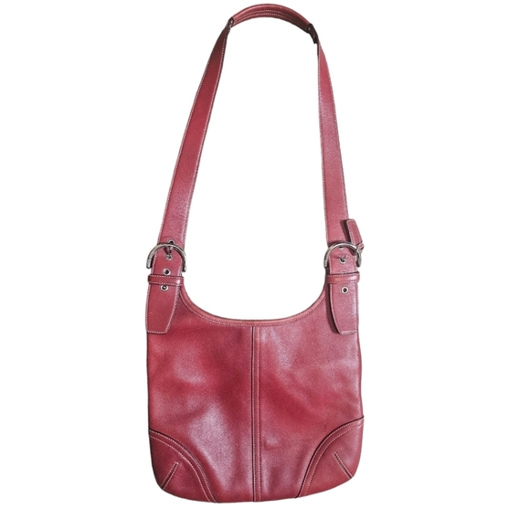 Coach bag. Red. Couple marks on outside as shown but in good used condition! - Picture 1 of 9